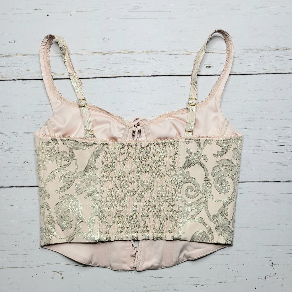 Rumored Cream Lace-Up Crop Top - Picture 4 of 10